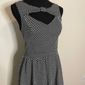 MATERIAL GIRL: White and Black Polka Dot Dress